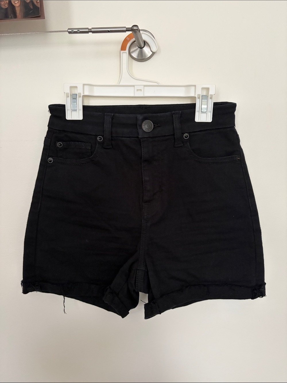American Eagle Outfitters Black High-Rise Jean Shorts